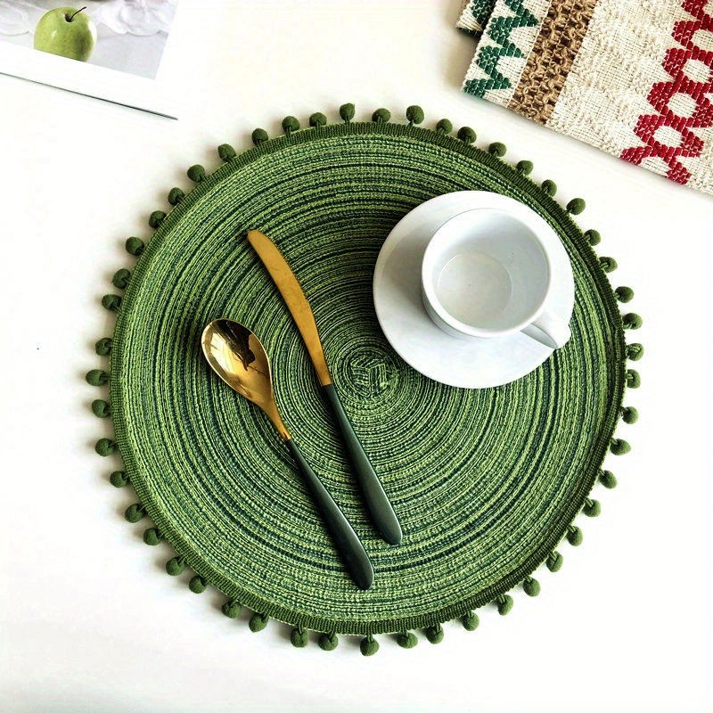 Placemat Round Placemats For Dining Table Heat Resistant Non - Temu