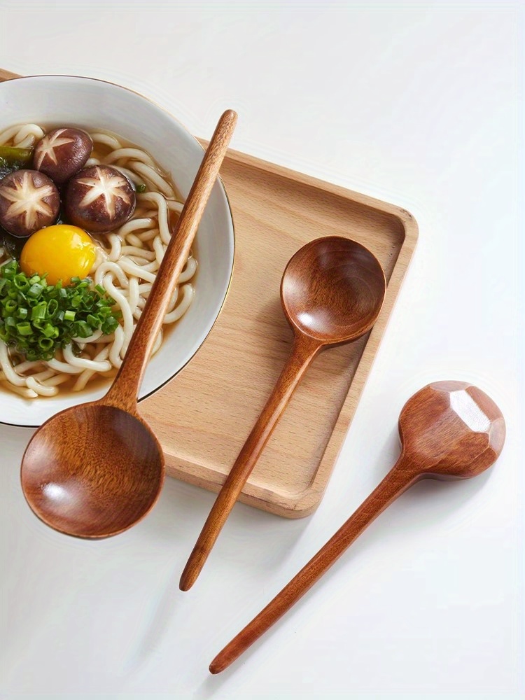 2 pezzi cucchiaio di legno cucchiaio da minestra mestolo cucina giapponese  coreana cucchiaio da portata grande ristorante Ramen cucchiaio mestolo da  minestra stoviglie in legno - AliExpress