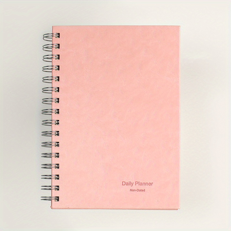 Ring binder productivity planner from premium faux leather A5