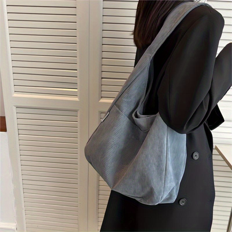 large beige corduroy tote bag design - Temu