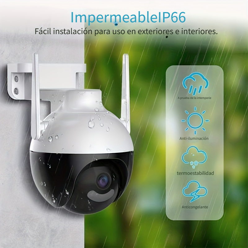 Camara De Seguridad WIFI Inalambrica 360° Para Casa Exterior 5G 1080 Con  Audio