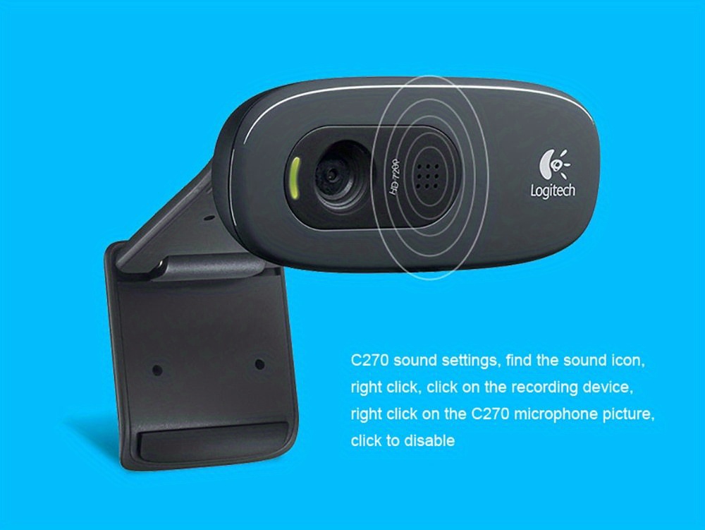 Cámara web HD C270, video 720p con micrófono con reducción de ruido