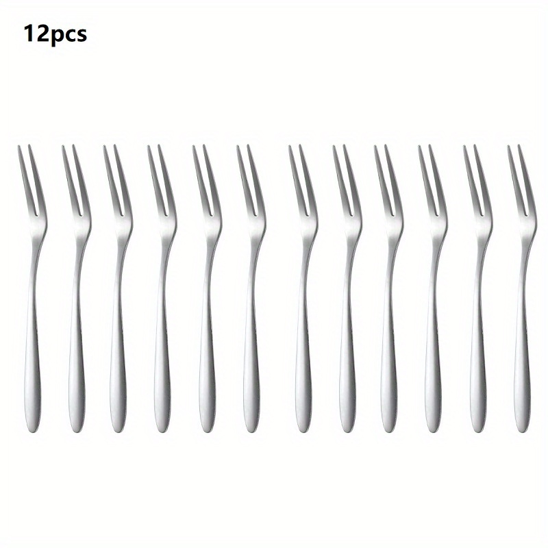 Stainless Steel Fruit Picks Salad Forks Reusable Multifunctional Forks