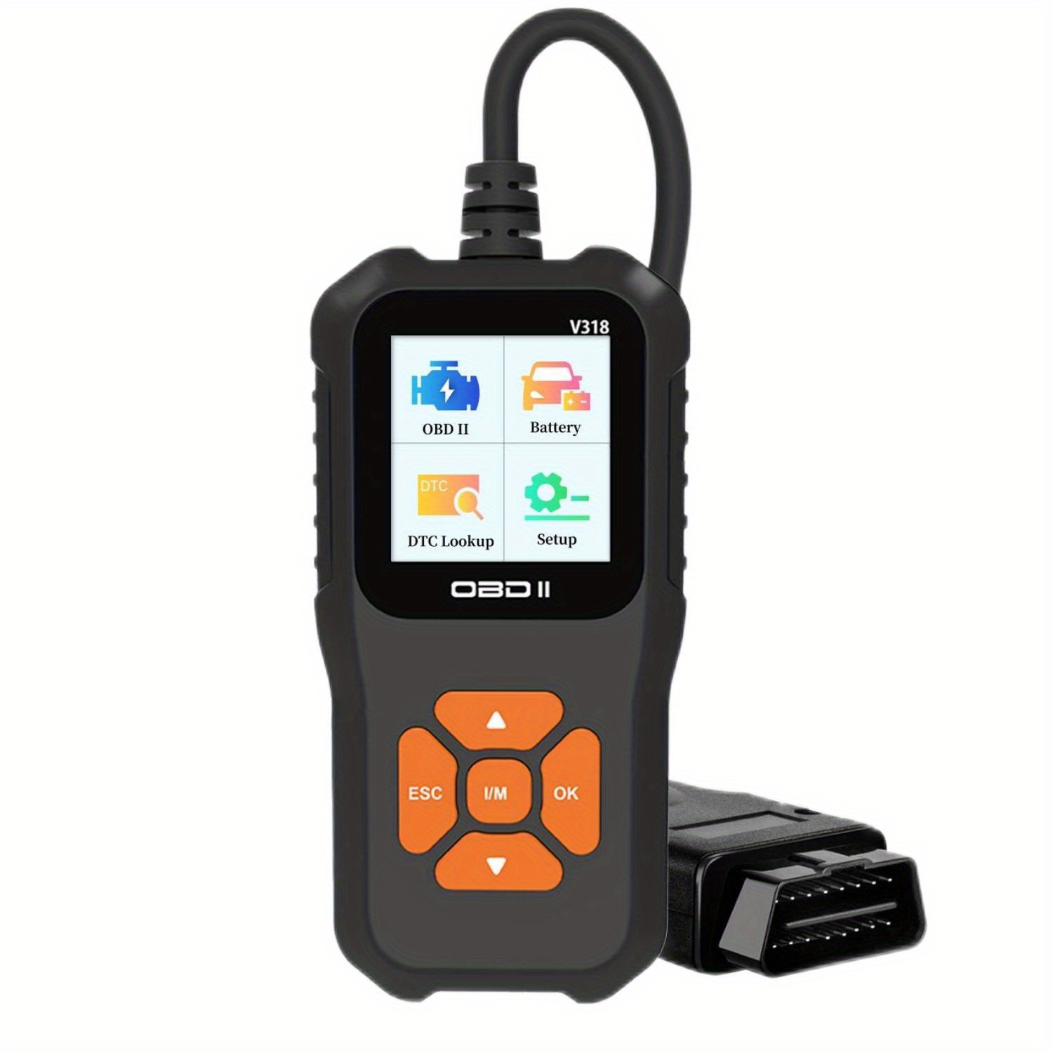OBD2 Car Scanner Diagnostic Scan Tool V318-2, Color ScreenVehicle Fault  Code Reader , Auto Read Fault Code Check Engine Light For OBDII Protocol  Cars