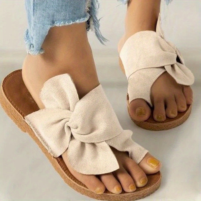 Stylish Non Slip Bowknot Flat Sandals Women's Slippers