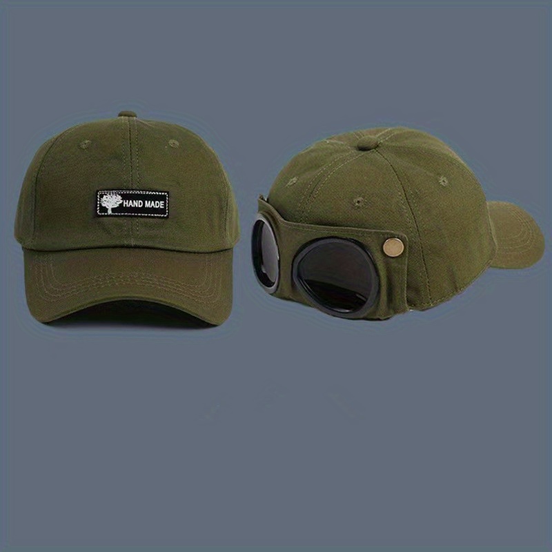 Aviator Hat with Glasses & Peaked Cap