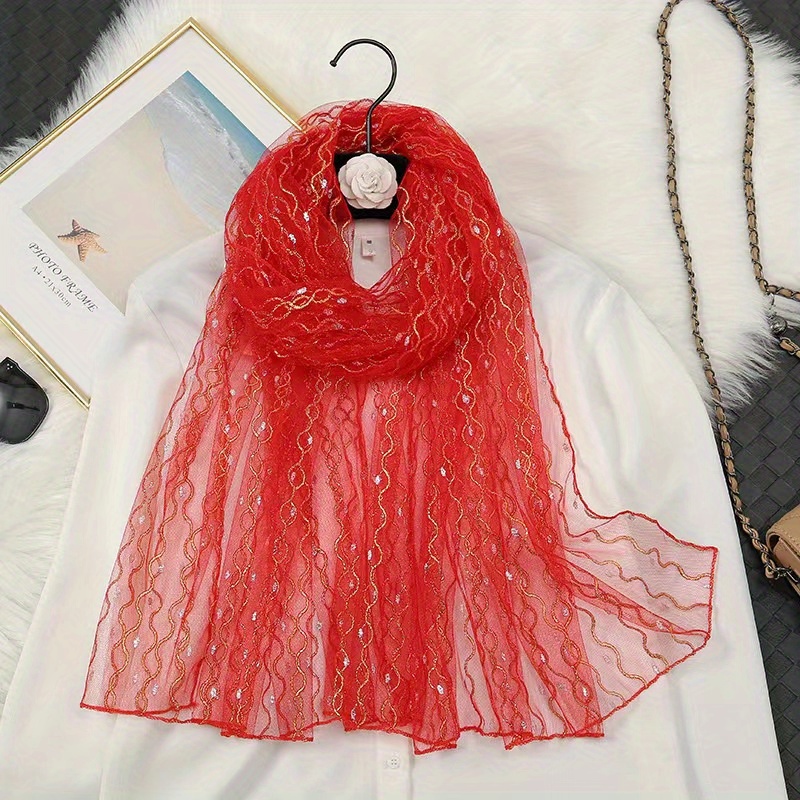 Hot Stamping Gauze Scarf Hijab Solid Thin Shawl Boho Head Wrap