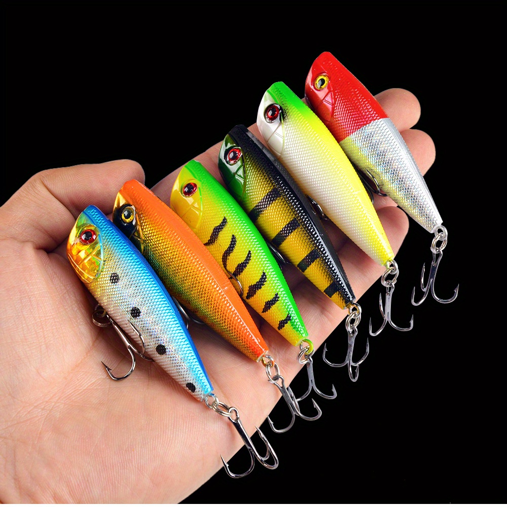 1pcs Top Water Popper Fishing Lures Mixed Colors Bait Artificial Make Good  Plastic Wobbler Fishing Tackle Wholesale Pesca