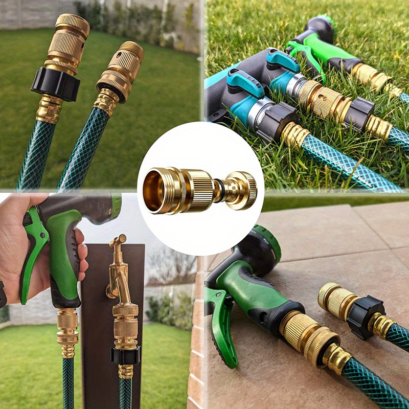 Garden Hose Quick Connect Solid Brass Quick Connector Garden - Temu