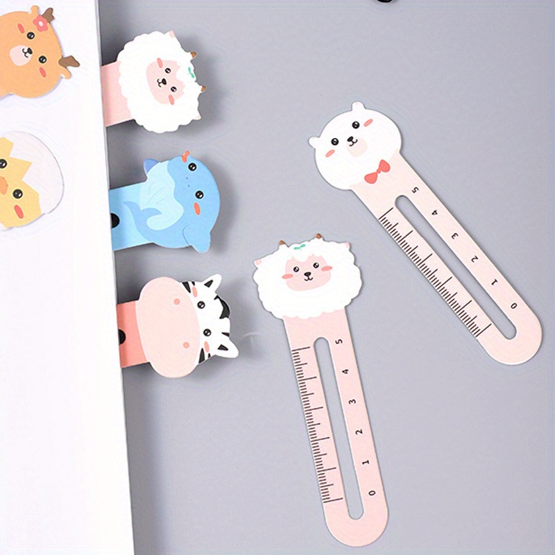 Mohamm 30pcs/lot Cute Animal Paper Ruler Bookmark for Books Clips Book  Markers Stationery School Office Supplies