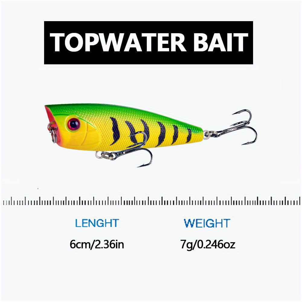 NUYSP 6Pcs/Lot 17CM/83G Saltwater Fishing Popper Lure Topwater Popper Lure  Artificial Lure Big Game 3D Eyes Hard Baits with Treble Hooks for GT  Striped Bass,Trout,Tuna,Kingfish (B 3PCS), Topwater Lures -  Canada