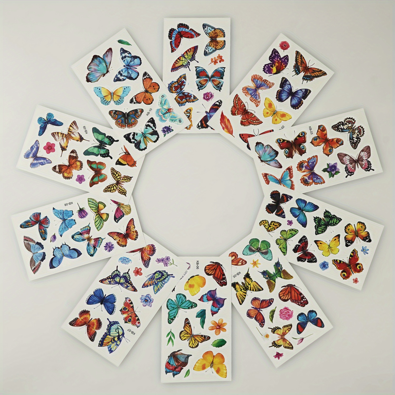 10 Sheet 100+ Pattern Fake Temporary Tattoo Sticker For Girl Women, Waterproof Lasting 2-5 Days