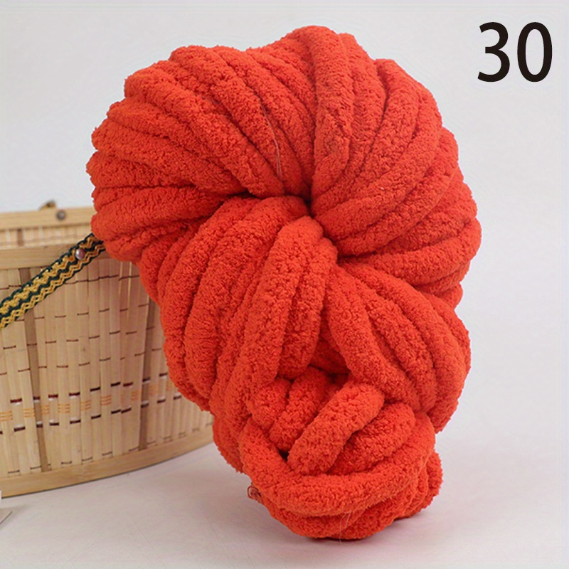 Thick Chunky Yarn Chunky Wool Yarn Bulky Yarn for Crocheting Arm Knitting Yarn Weight Yarn Knit Yarn for Knitted Blanket Mat Weaving Sweater Red, Size
