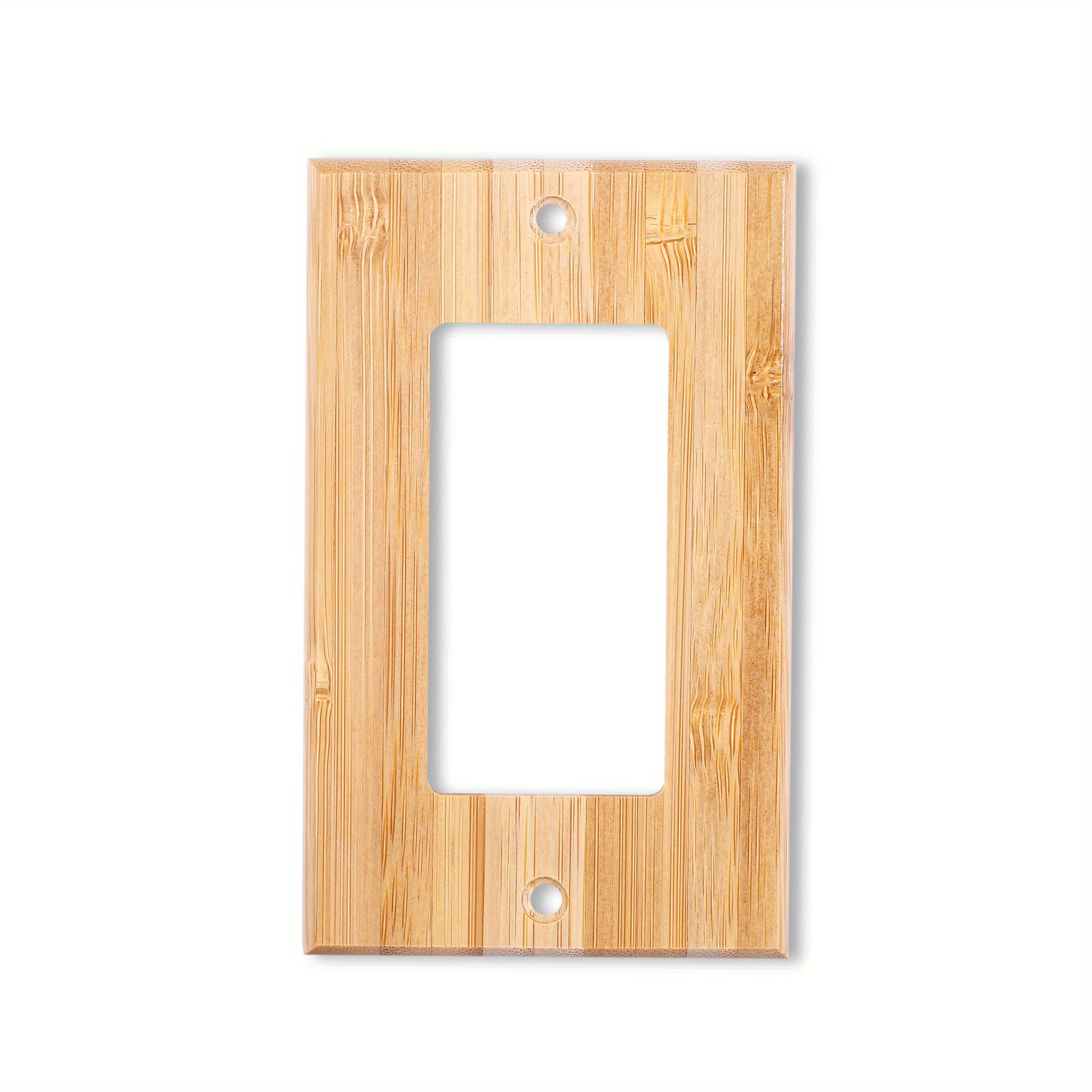 Wood Double Hole Outlet Covers Bamboo Decorative Wall - Temu