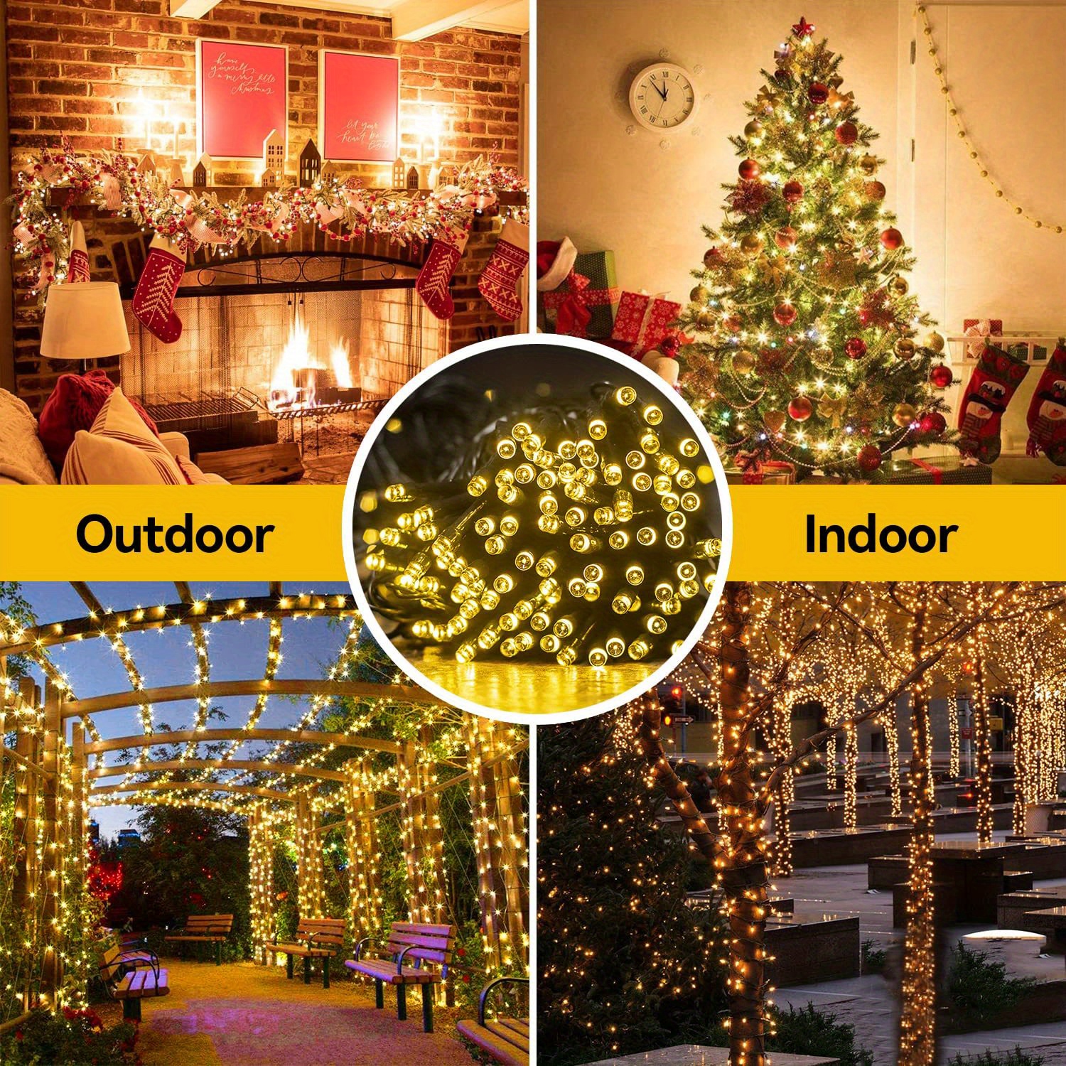 1pc solar christmas lights 39 4ft 100 led 8 modes solar string lights waterproof solar fairy lights for christmas decorations warm white multicolor white blue waterproof solar patio lights with remoted control solar fairy lights details 4