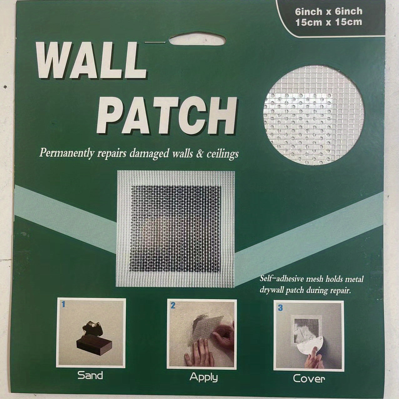 Drywall Repair Kit 24Pcs Aluminum Wall Repair Patch Kit, 4/6/8 Inch Fiber  Mesh, Dry