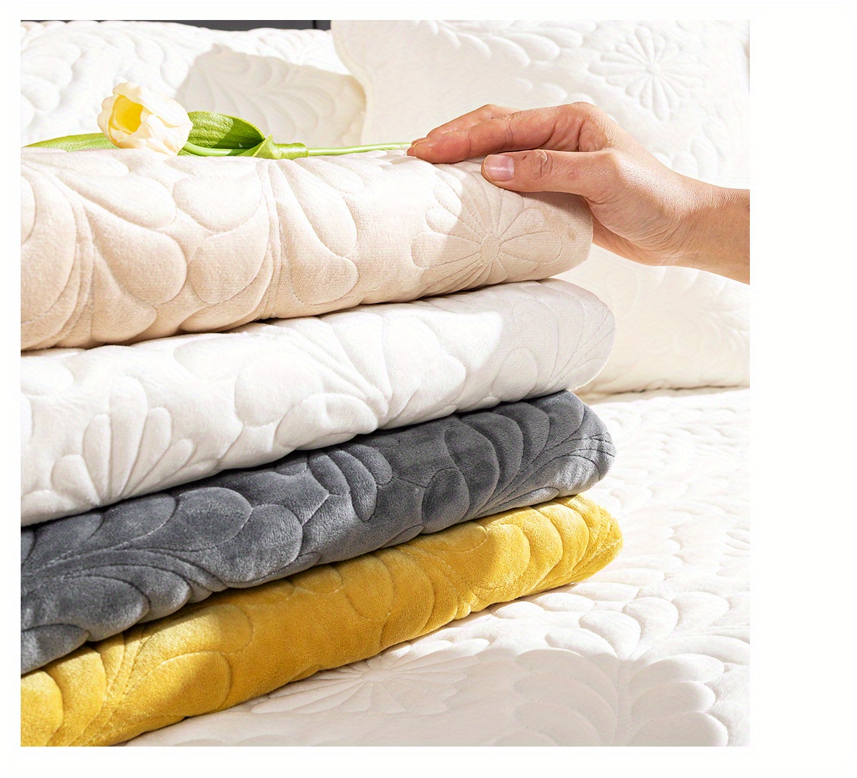 Soft Comfortable Milk Velvet Basho Leaf Sofa Slipcover Temu