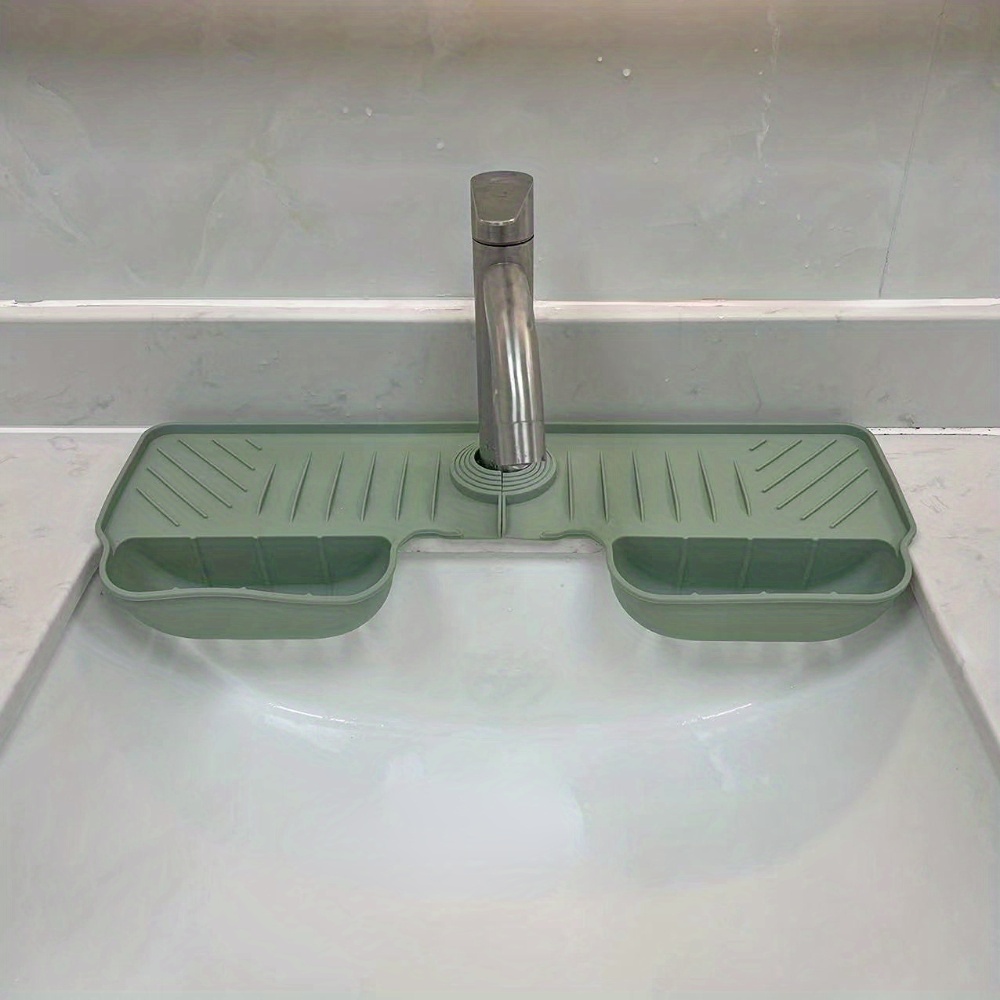 Dropship 1PCS Silicone Faucet Absorbent Mat Sink Splash Guard