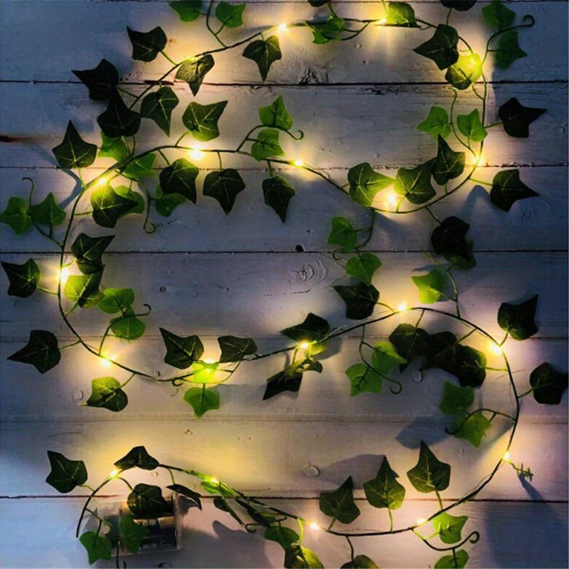 LED Garland Leaf Aesthetic Artificial Plants Room Decor