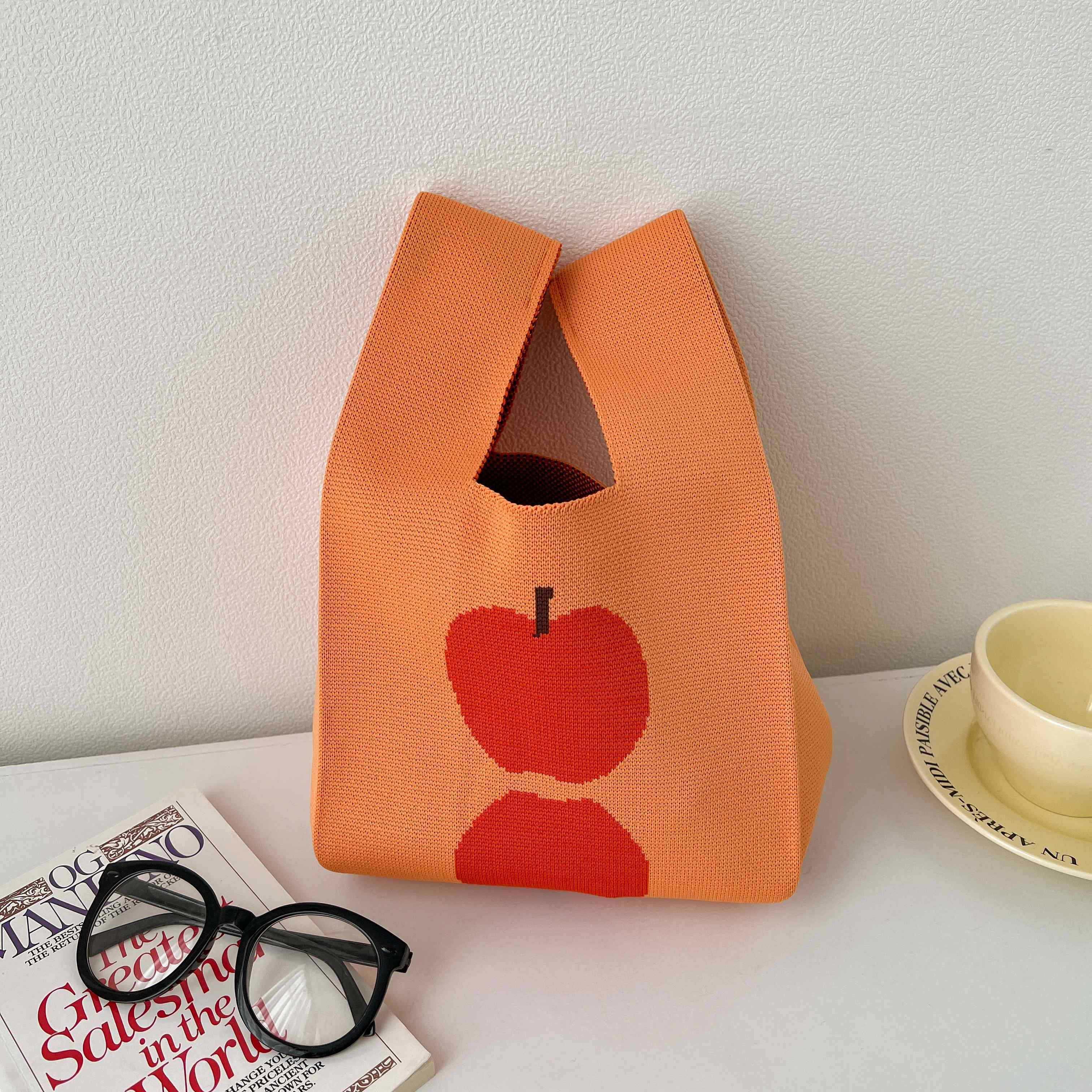 DIY Apple Print Tote Bags