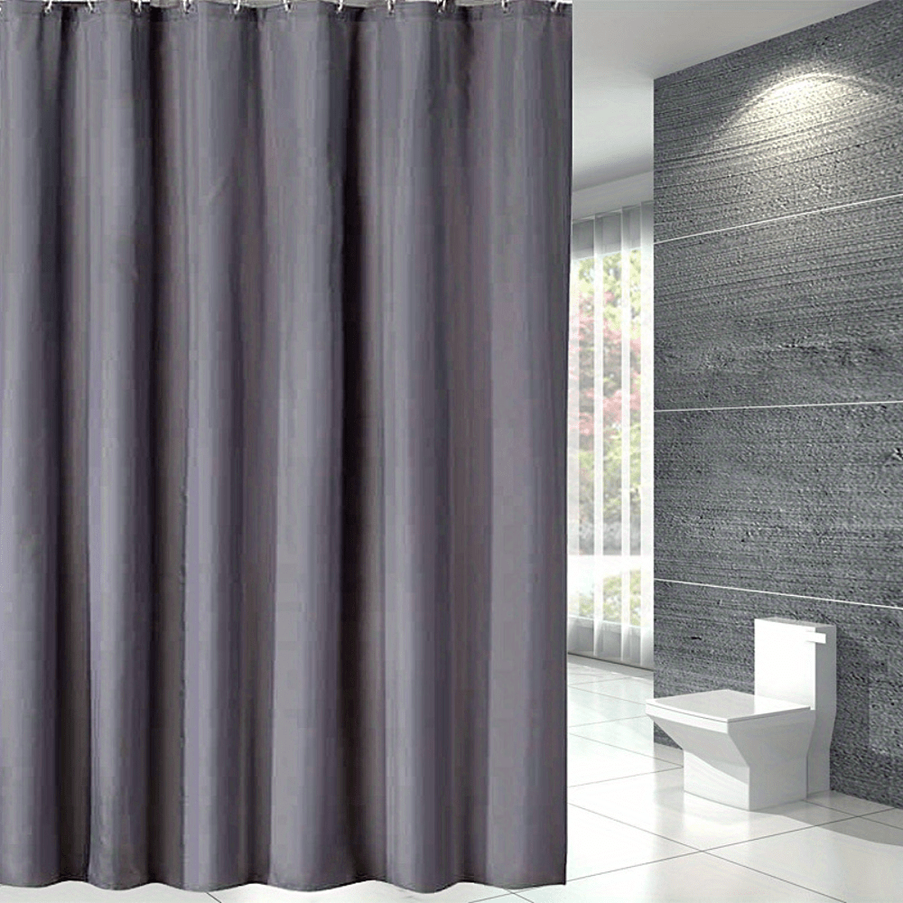 Cortinas de ducha gris aguamarina para baño, cortina de ducha de tela  impermeable con ganchos, cortina de baño repelente al agua para bañera  cortinas