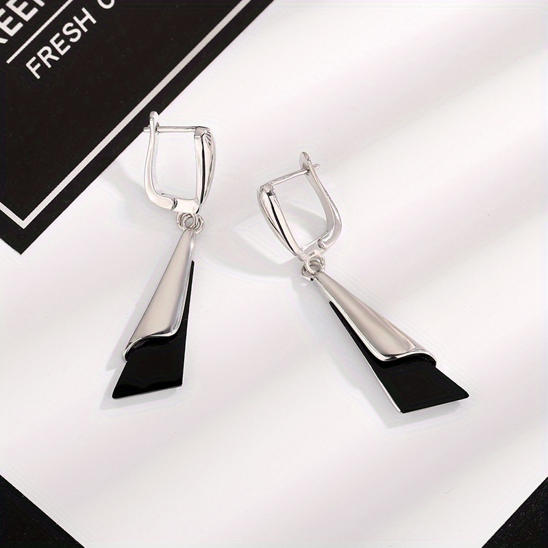 elegant s925 silvery     tassel long earrings for women birthday stone may daily gift wear ear drop jewelry details 4