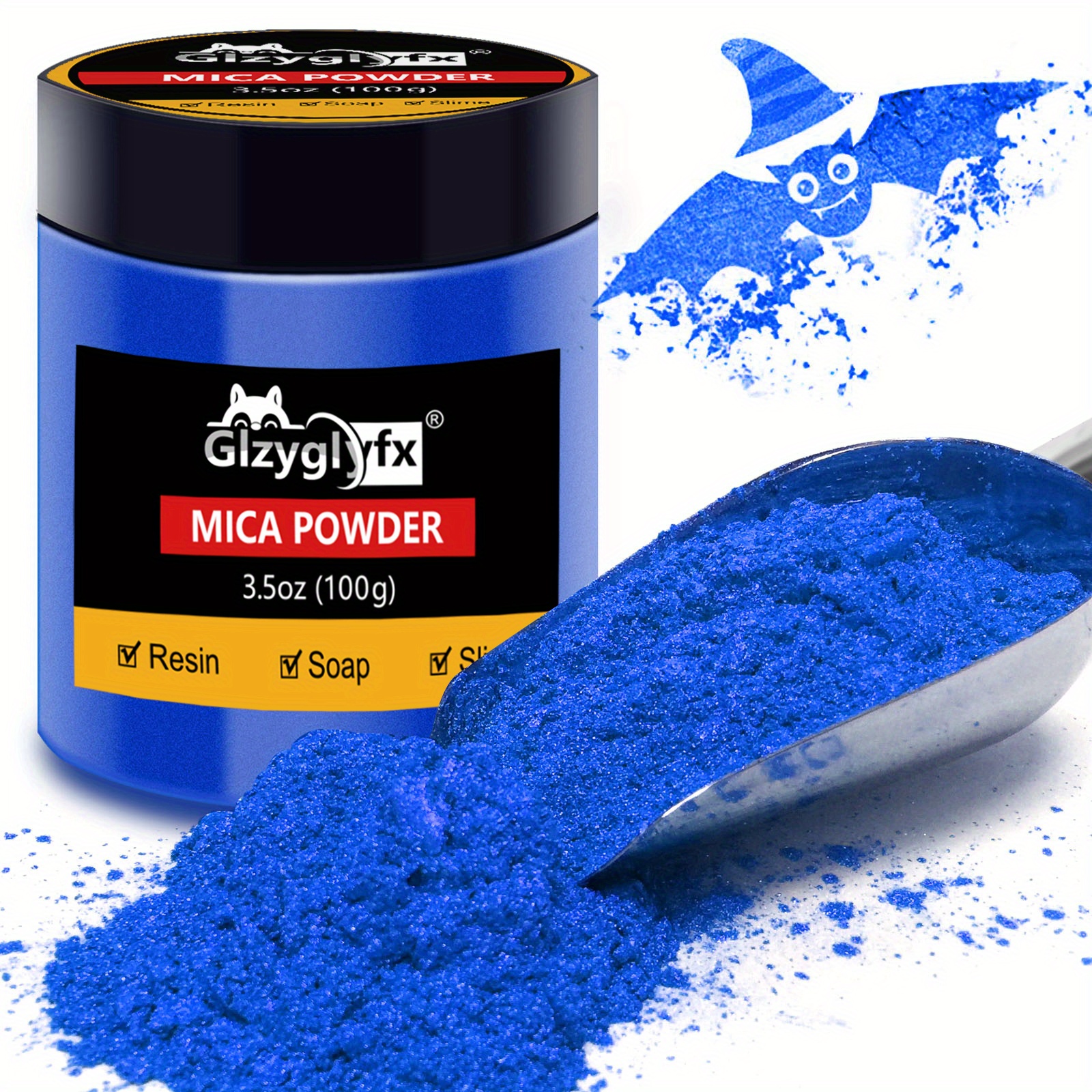 Mica Powder Pigment 12 Color,Non-Toxic Safe Natural Epoxy Resin Dye Pigment  Powder for DIY Slime Coloring and Soap Dye Making Supplies,Bath Bomb
