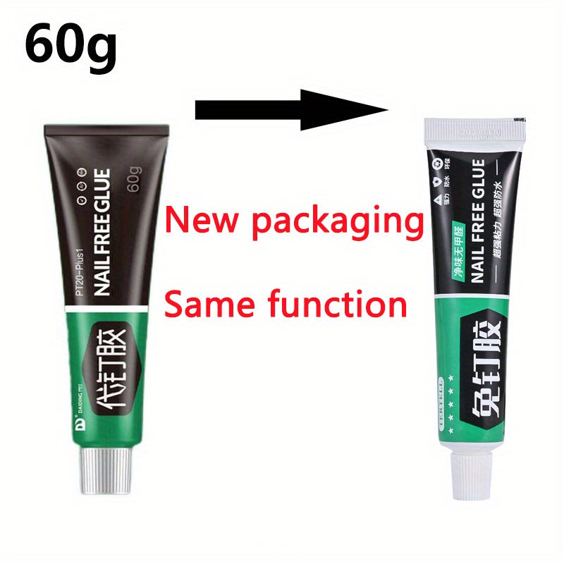 TGTYT 30/60g Waterproof Glass Glue Nail Free Adhesive Quick Drying for  Renovation Glass Glue Clear