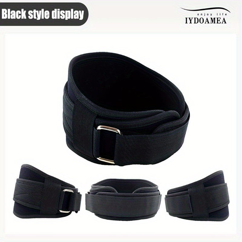 Leather Weightlifting Belt for Bodybuilding, Squatting, Lower Back Support  & Back Pain - Real Leather, Adjustable Buckle Sizing - Men Women, Weight