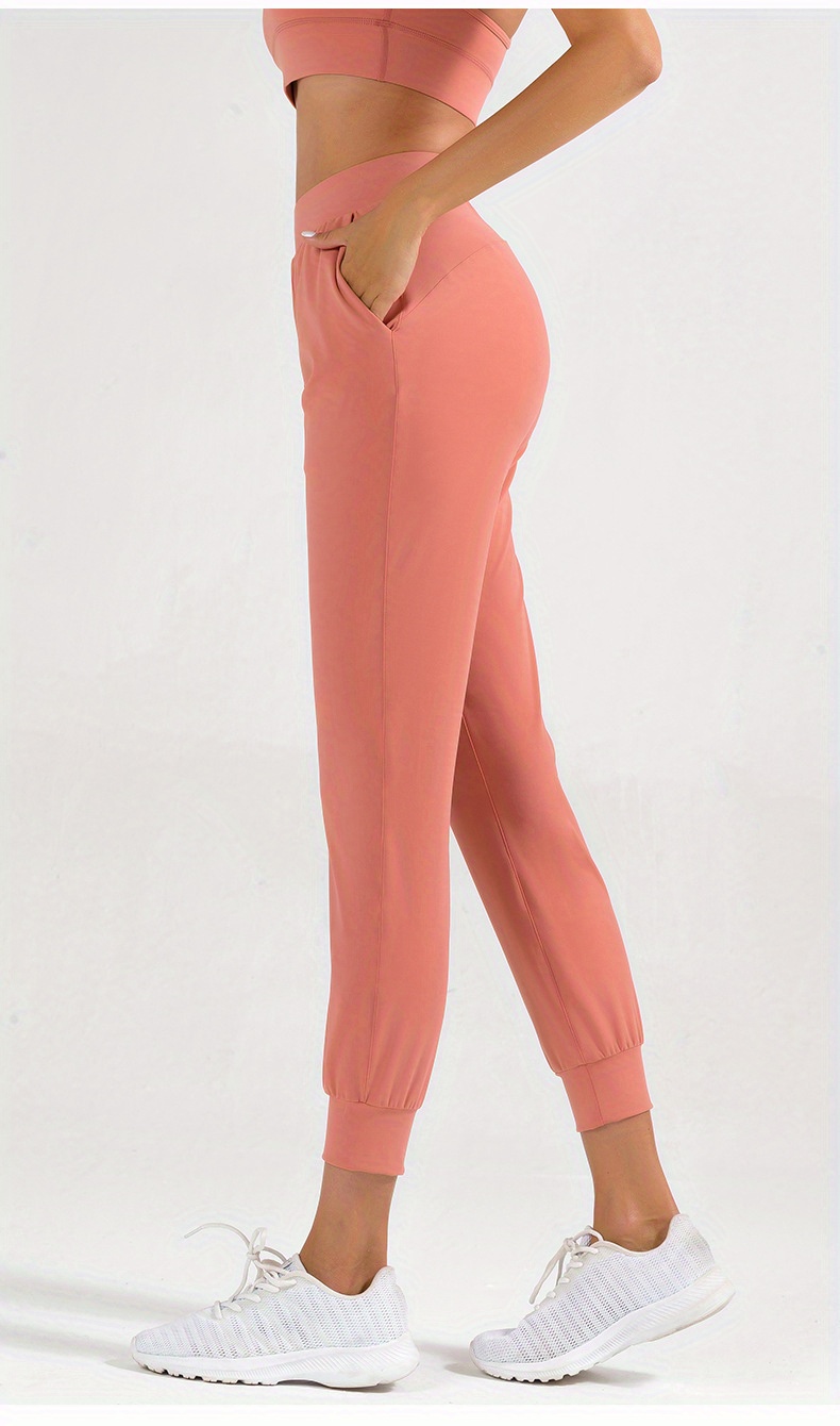 Peach jogger pants