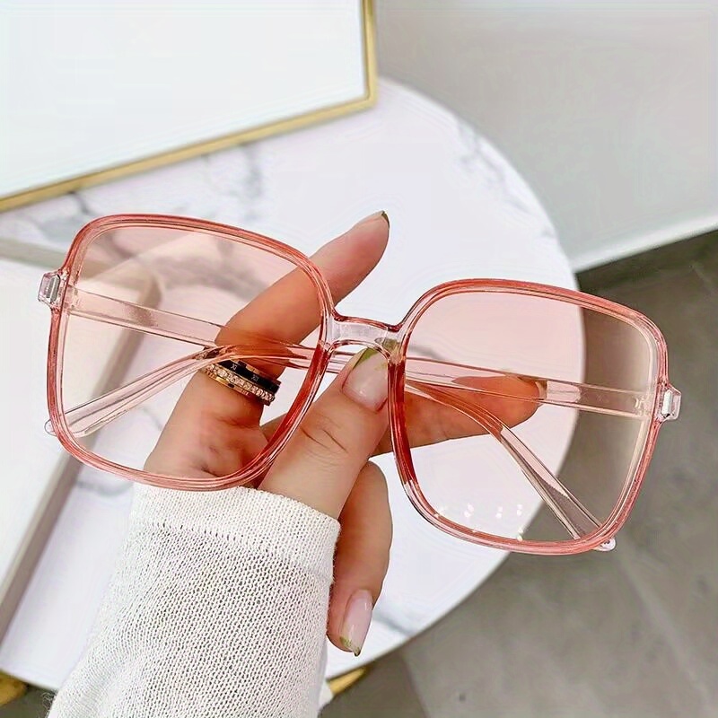 Square Metal Frame Fashion Sunglasses For Women Men Brand Designer Casual  Gradient Glasses For Driving Travel, Uv400 - Temu Bahrain