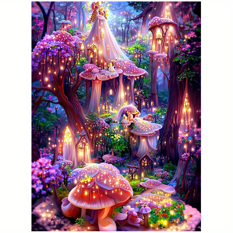 The Art Cottage5d Diamond Painting Mushroom House - Scenic Fantasy Art,  30-45 Colors, Wholesale