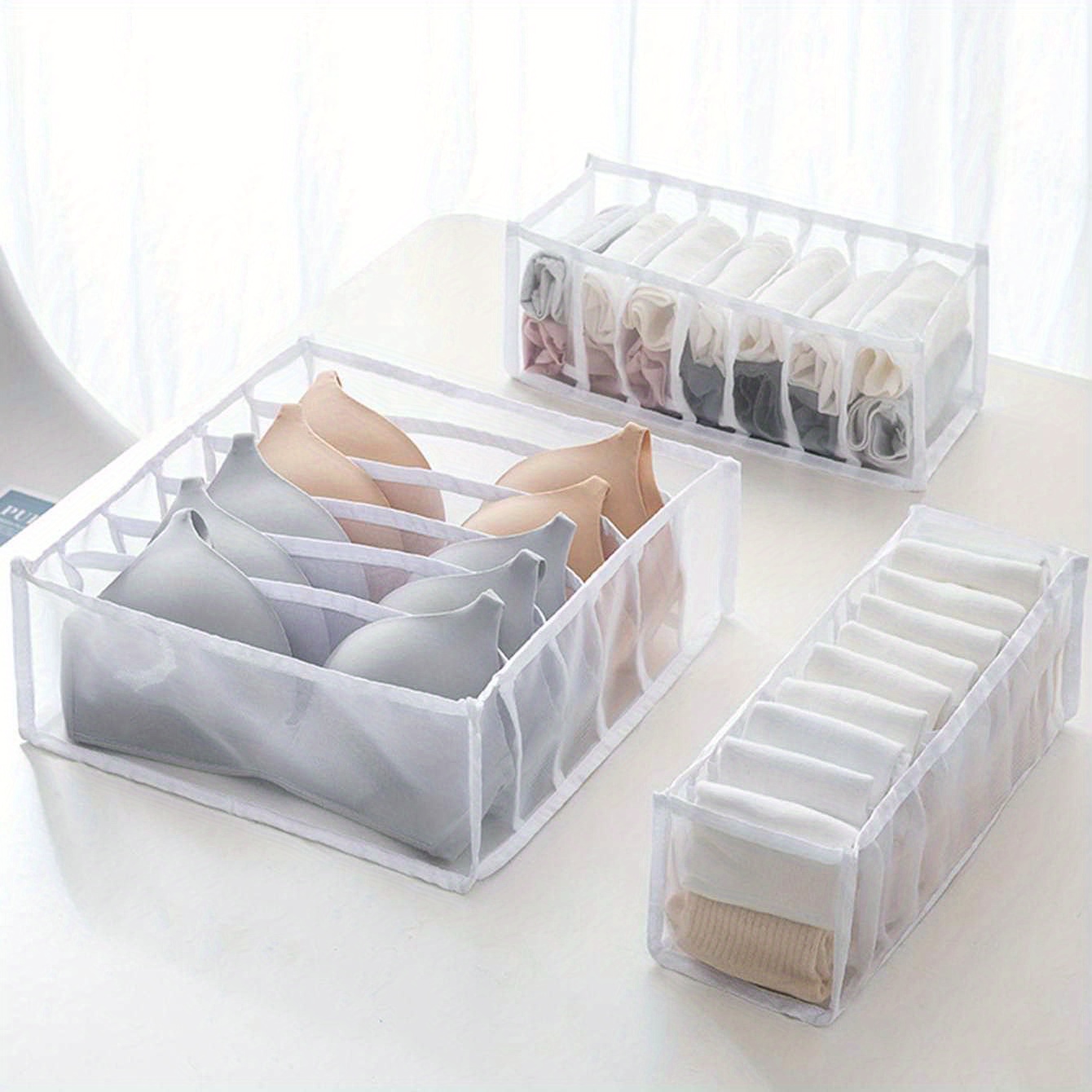 Underwear Compartment Organizer Socks Underwear Storage Box - Temu