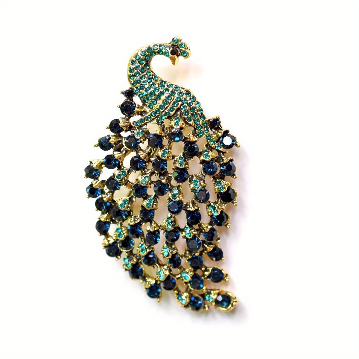 Peacock Rhinestone Brooch Pin for Women