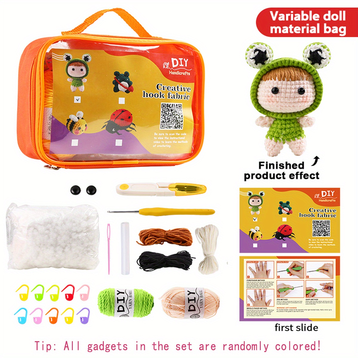 Diy Crochet Kit Crochet Material Pack Crochet Artwork - Temu