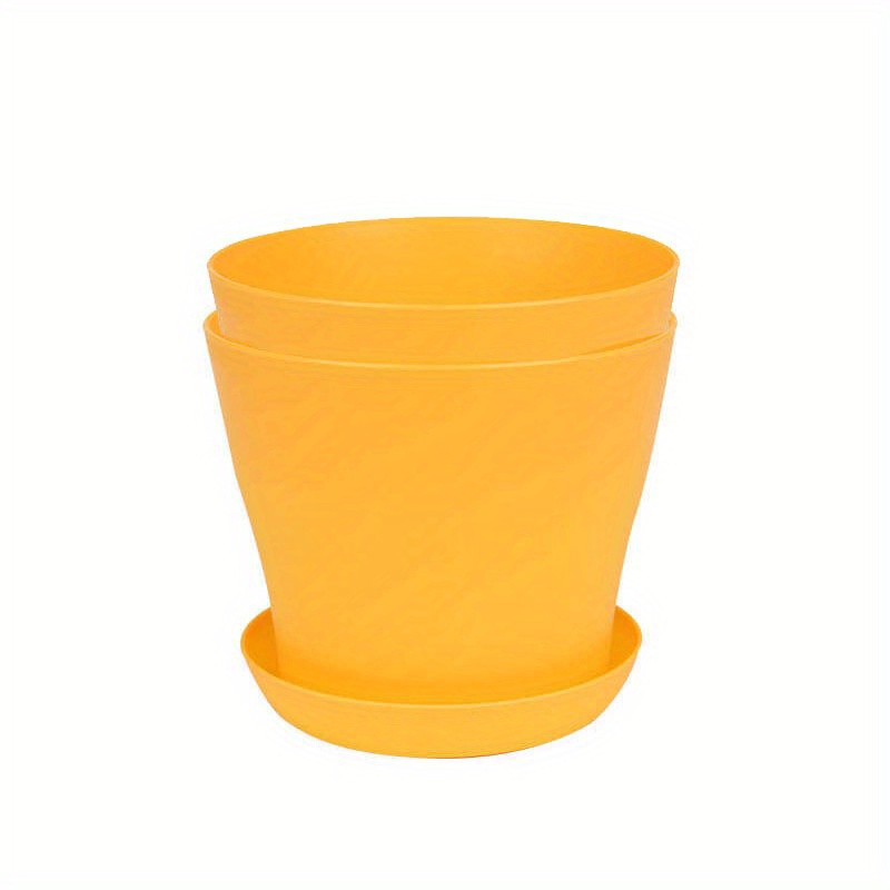 5pcs/2pcs Retro Round Plastic Planters - Lightweight Succulent & Pots Suitable For /outdoor Use, Cute Balcony,, Desk Plants