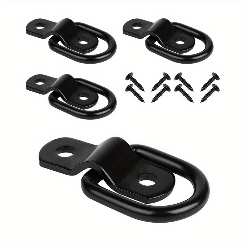 JCHL D Rings Tie Down Anchors Hooks for Trailer Truck Bed Bracket Enclosed Points Pickup Camper Surface Mount D-Ring Heavy Duty at MechanicSurplus.com