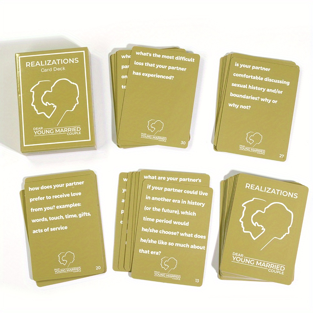 Realizations Card Deck Fun Game Couples 52 Questions See Temu