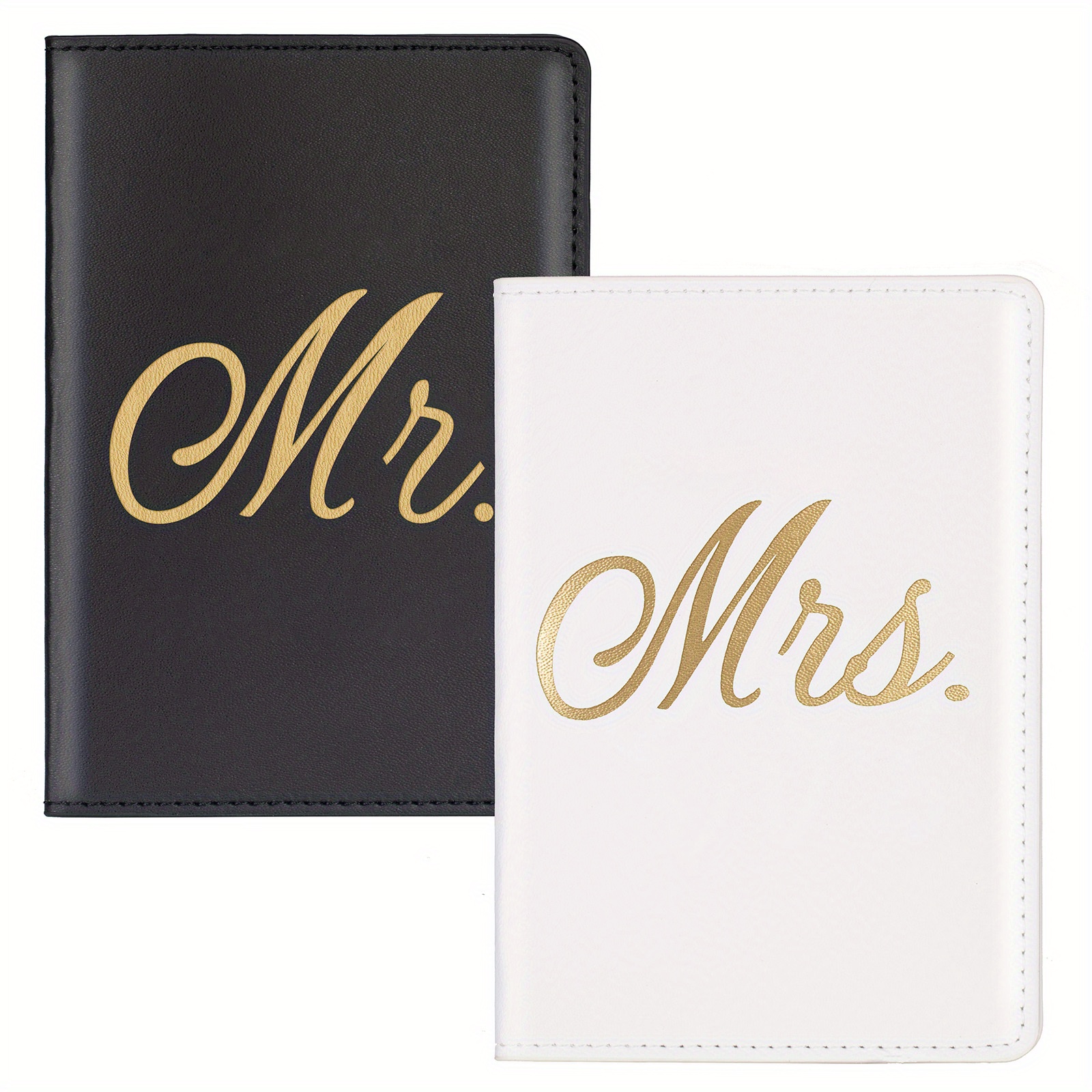 Mr and Mrs passport cover (Black, White)