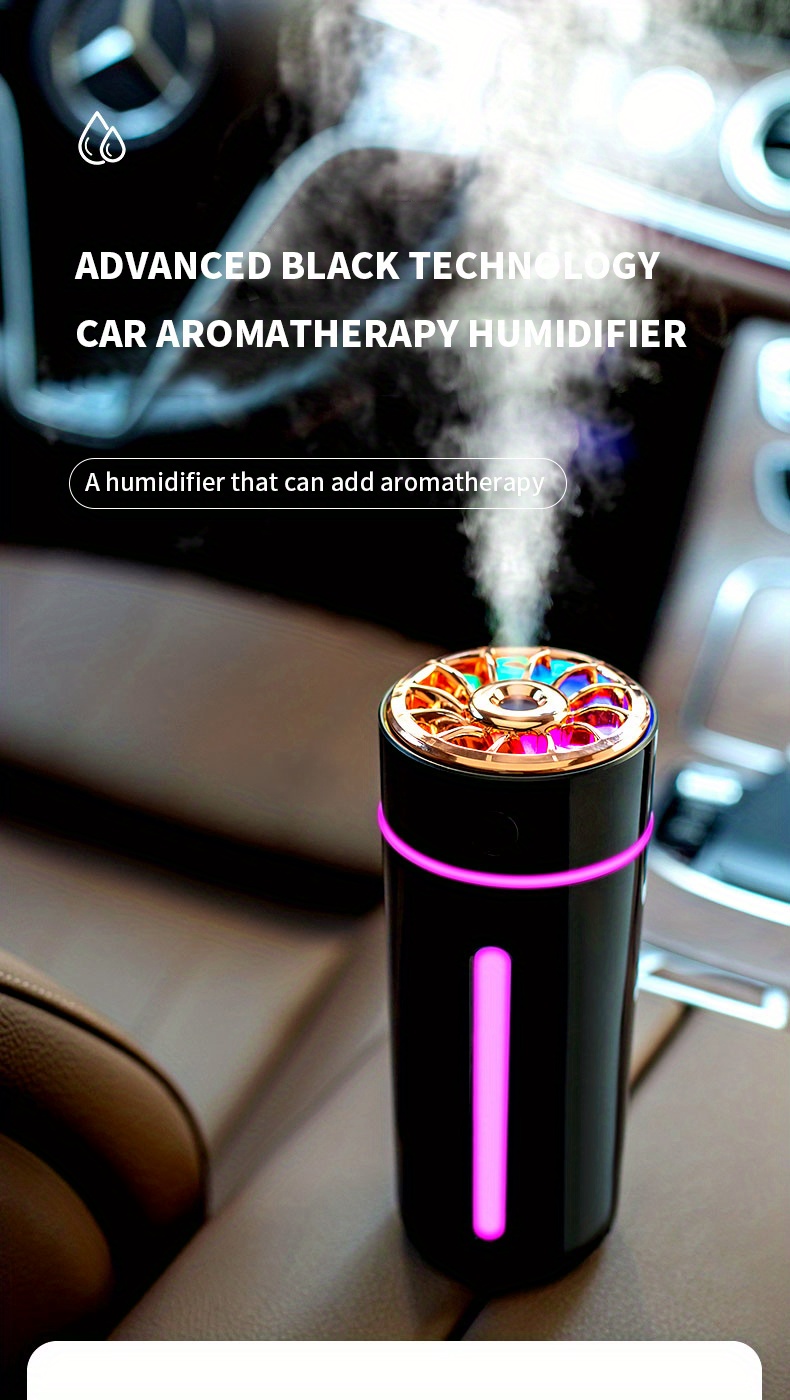 HGV - Difusor de aromaterapia para automóvil, humidificador de coche,  difusor de aceite esencial USB, humidificador ultrasónico para automóvil
