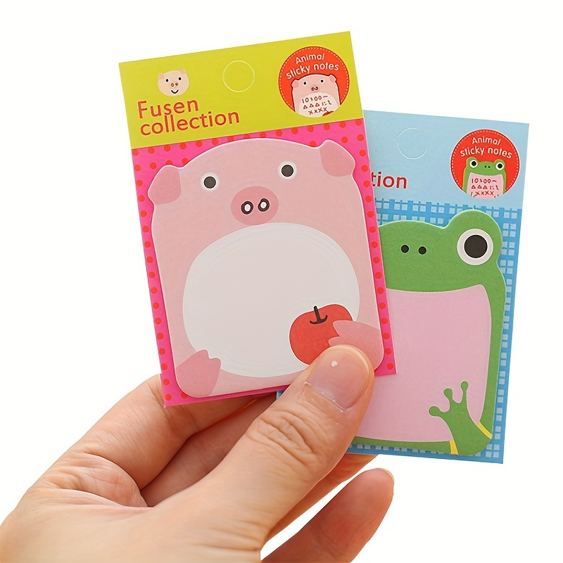 Sticky Notes Zoo Cute Animals Self Stick Removable Sticky - Temu