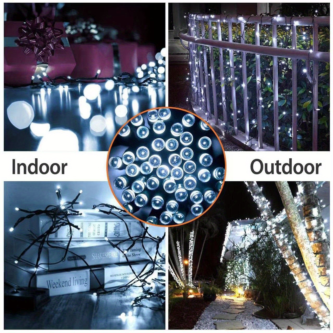 1pc solar christmas lights 39 4ft 100 led 8 modes solar string lights waterproof solar fairy lights for christmas decorations warm white multicolor white blue waterproof solar patio lights with remoted control solar fairy lights details 9