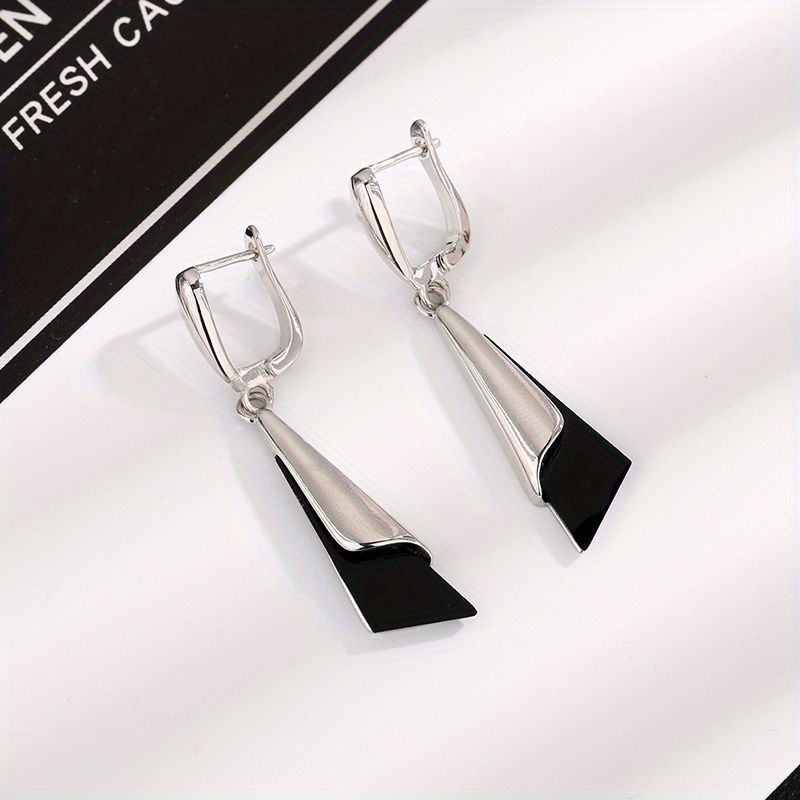 elegant s925 silvery     tassel long earrings for women birthday stone may daily gift wear ear drop jewelry details 2