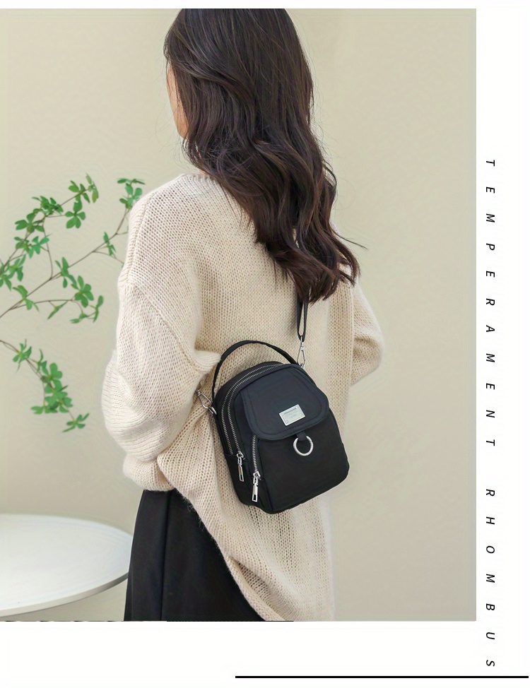 solid color zipper crossbody bag all mat h coin purse womens shoulder bag for shopping details 9