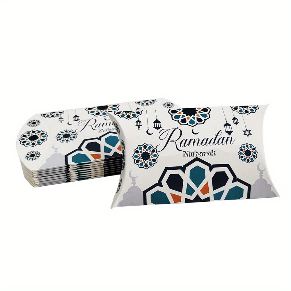 10 Pz Eid Mubarak Regalo Kraft Bag Box Cuscino Caramelle - Temu Italy