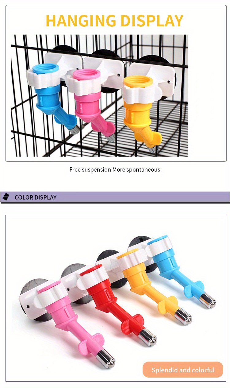 2 Pcs Rabbit Water Bottle, Pet Hanging Water Bottles, Hamster Water