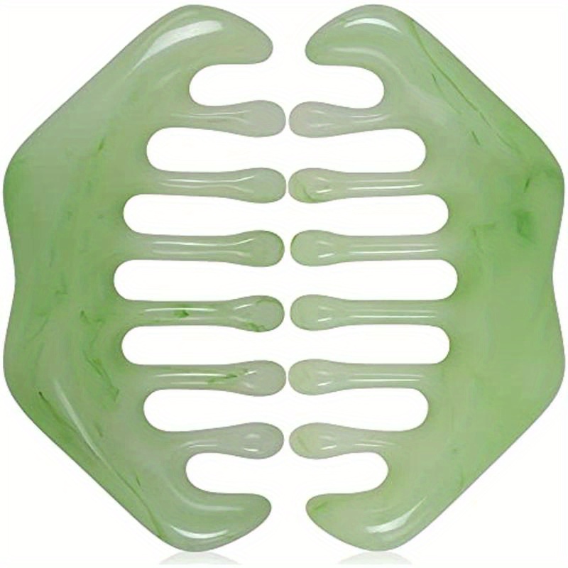 

1/2pcs Massage Comb, Guasha Scraping Scalp Comb, Multi-functional Handheld Head Massage Tool, Meridians Massager For Head Caring, Relaxation, Acupoint Care - Not Jade - Mother's Day Gift
