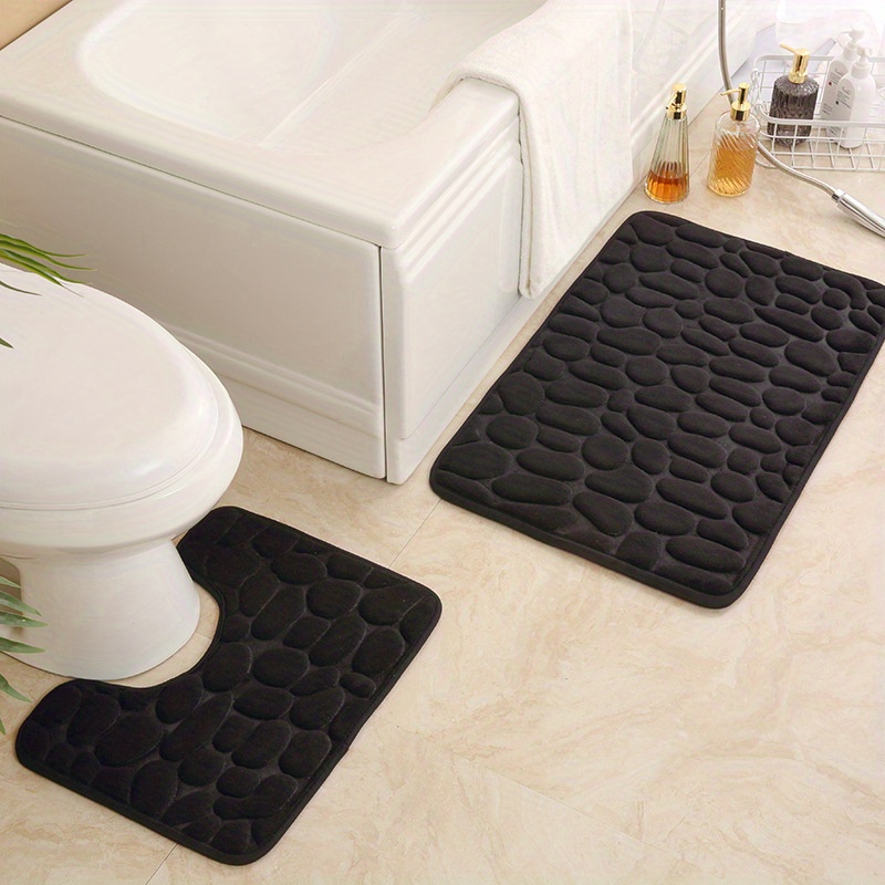 1pc pebble embossed non slip bathroom bath mat memory foam mat super soft bath mat and absorbent bath mat rug bath mat set washable bath mat quick absorbent non slip washable thick soft and comfortable rug details 15