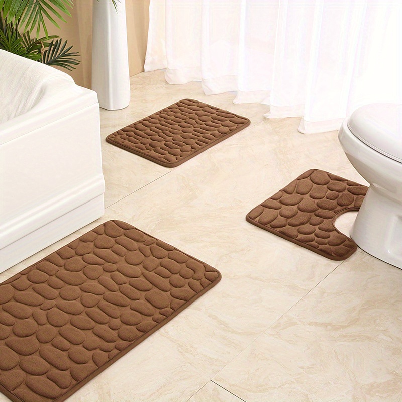 1pc pebble embossed non slip bathroom bath mat memory foam mat super soft bath mat and absorbent bath mat rug bath mat set washable bath mat quick absorbent non slip washable thick soft and comfortable rug details 13