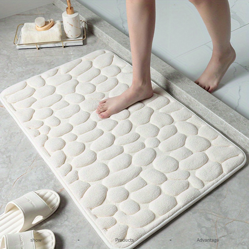 1pc pebble embossed non slip bathroom bath mat memory foam mat super soft bath mat and absorbent bath mat rug bath mat set washable bath mat quick absorbent non slip washable thick soft and comfortable rug details 8